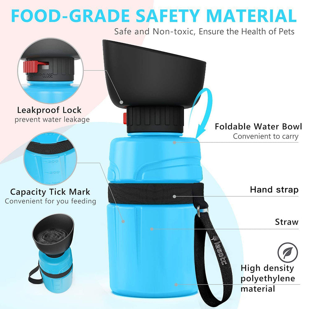 520ml Portable Travel Dog Water Bottle