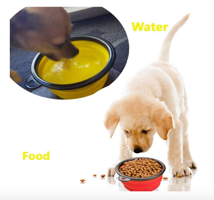 Portable And Collapsible Silicone Dog Travel Bowl