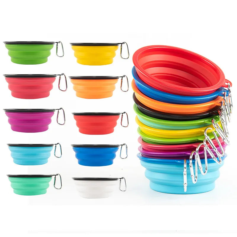 Portable And Collapsible Silicone Dog Travel Bowl